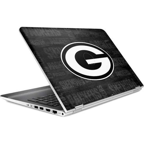 NFL Green Bay Packers Black & White HP Pavilion Skin